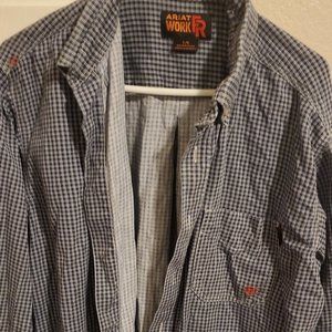 Long sleeve flame retardant button down shirt